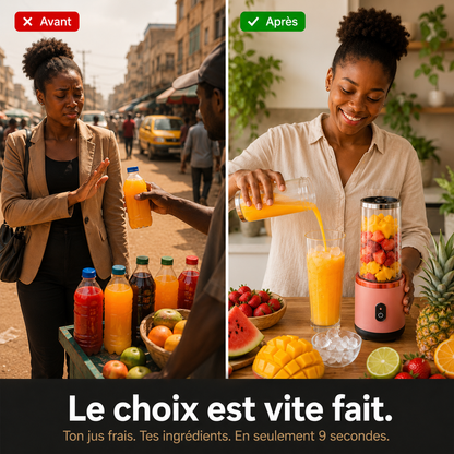 Le Mixeur Portable qui Prépare Ton Jus Frais en Seulement 9 Secondes