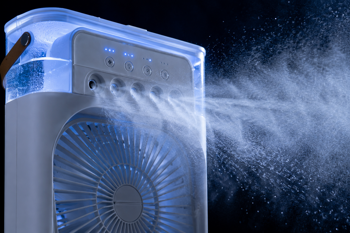 Ventilateur Brumisateur Portable — Fraîcheur & Air Humidifié Toute la Nuit
