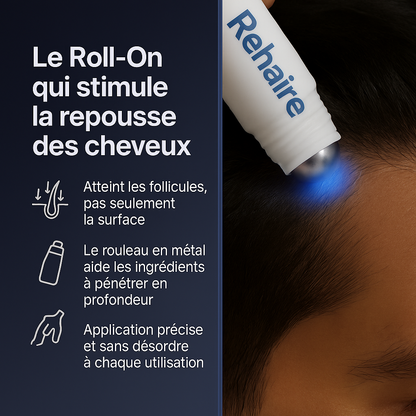 Rehaire – Sérum Roll-On Anti-Calvitie • Repousse en 90 jours