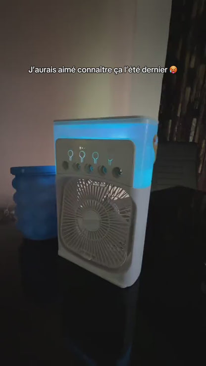 Ventilateur Brumisateur Portable — Fraîcheur & Air Humidifié Toute la Nuit